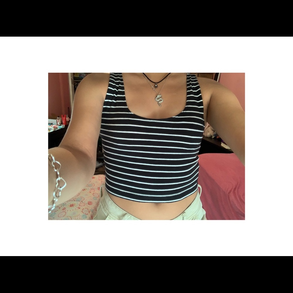 Striped crop top